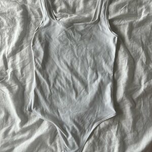 A&F White Sleeveless Bodysuit XS